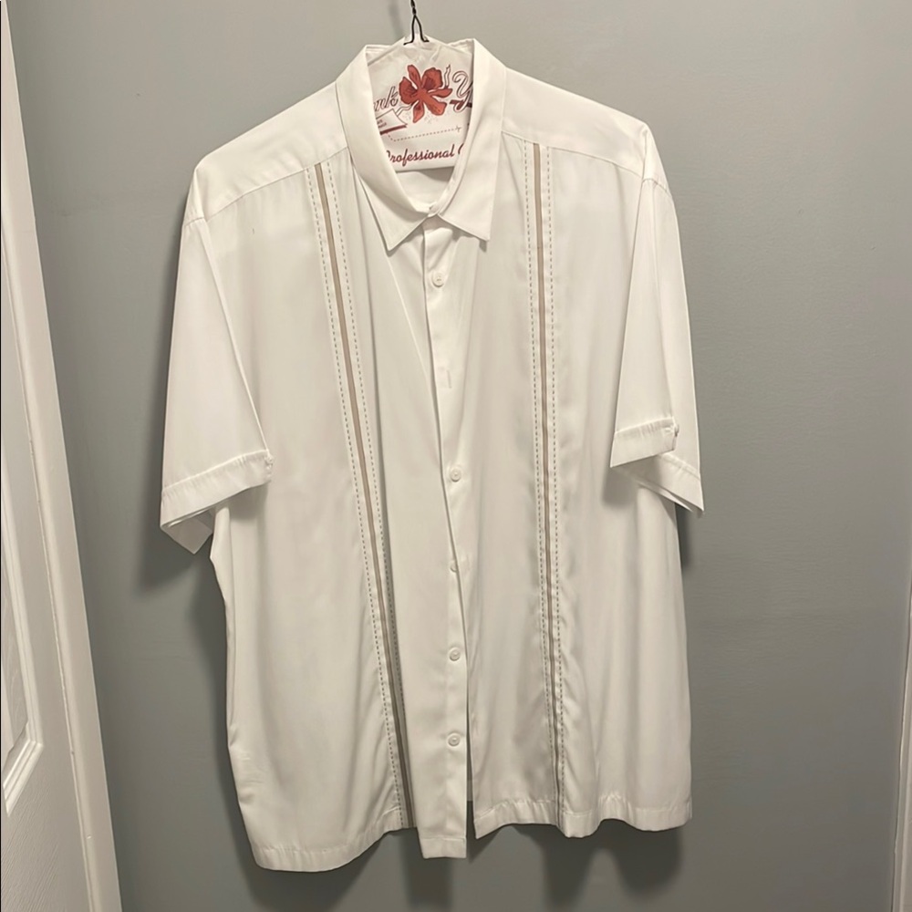 Cubavera White Casual Button Down Shirt
